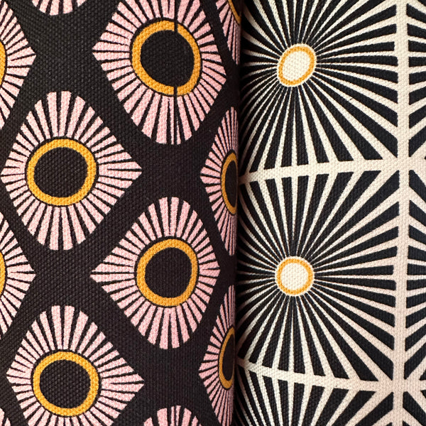 MOROCCAN CIRCUS FABRIC - BLACK / YELLOW