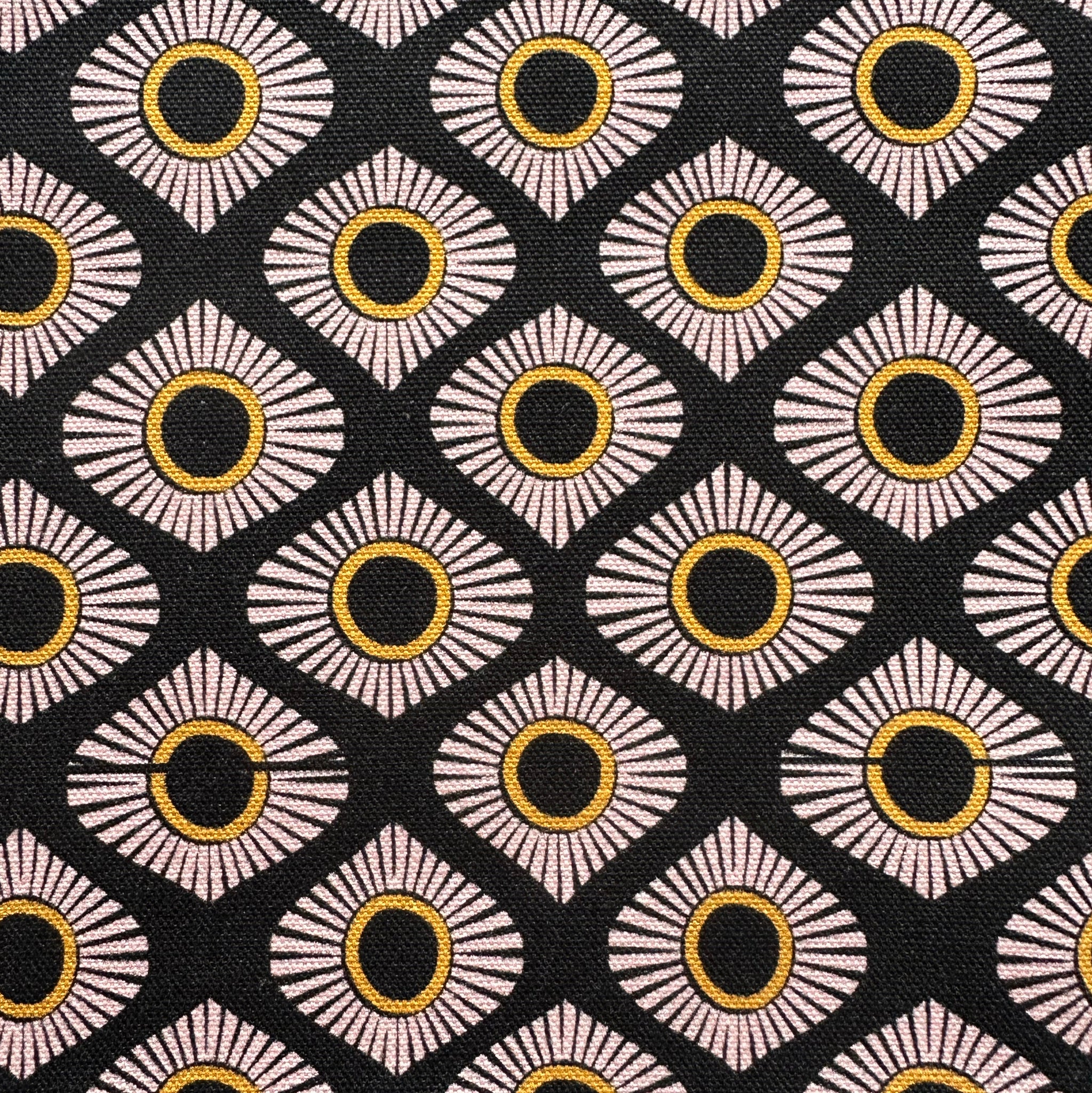 MOROCCAN CIRCUS FABRIC - BLACK / YELLOW