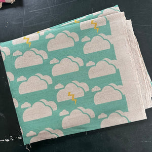 Clouds Turquoise Offcut